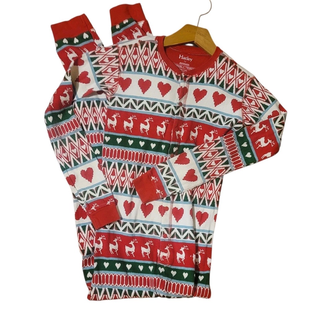 NWOT Hatley Little Blue House Kids 10‎ Multicolor One Piece Union Suit Pajama